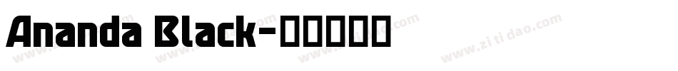 Ananda Black字体转换